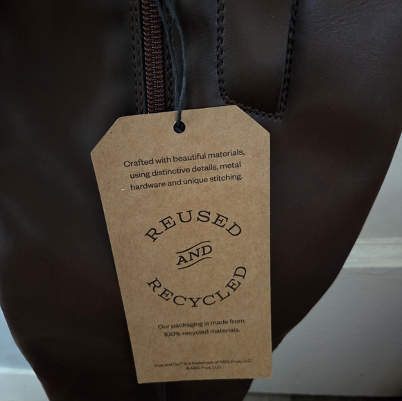 Frye and Co. Sheldon Stacked Heel Cowboy Boots | Brown 8.5 - Picture 6 of 7